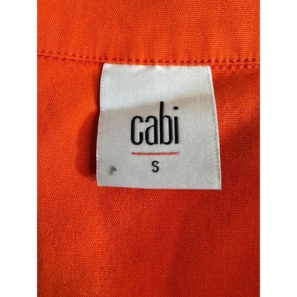 CAbi Resort swing jacket orange lightweight button front collar & pockets Sz S - Picture 7 of 11